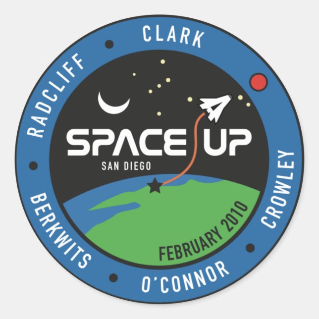SpaceUp San Diego 2010 sticker (Front)