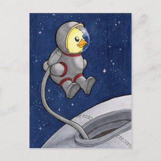 Spacewalk Chickie postcard