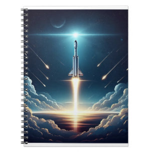 SpaceX rocket launching in the sky Notebook
