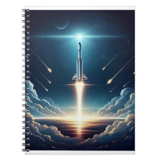  SpaceX rocket launching in the sky  Notebook