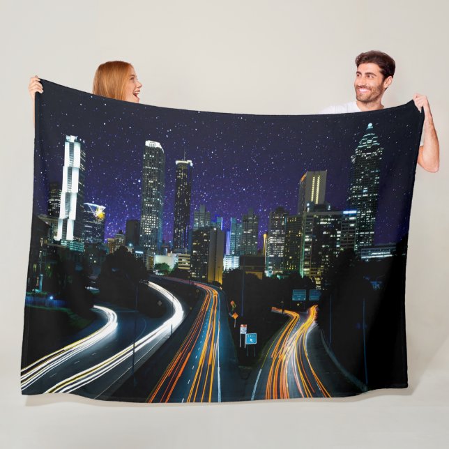 Spacey Atlanta Fleece Blanket (In Situ)