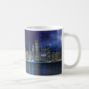 Spacey Chicago Skyline Coffee Mug