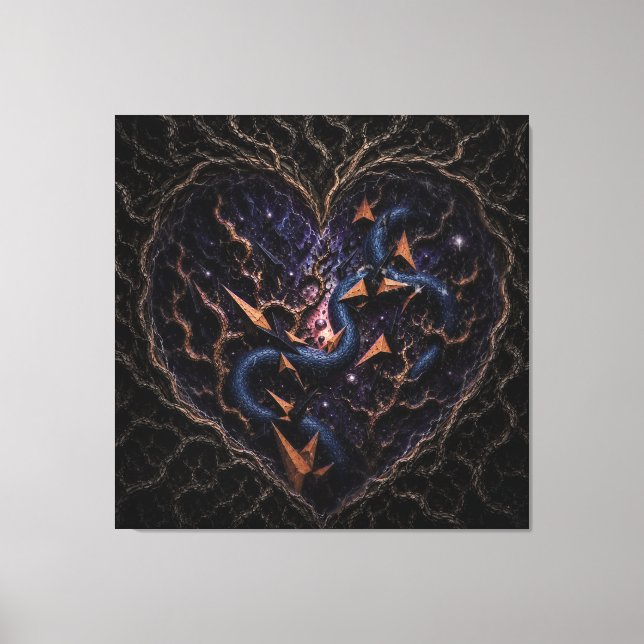 Spacey Forest Heart Canvas Print (Front)