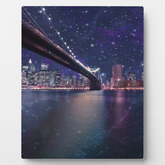 Spacey Manhattan Skyline Plaque (Front)