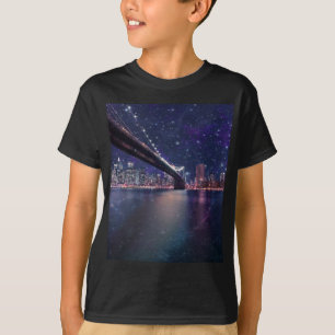 Spacey Manhattan Skyline T-Shirt