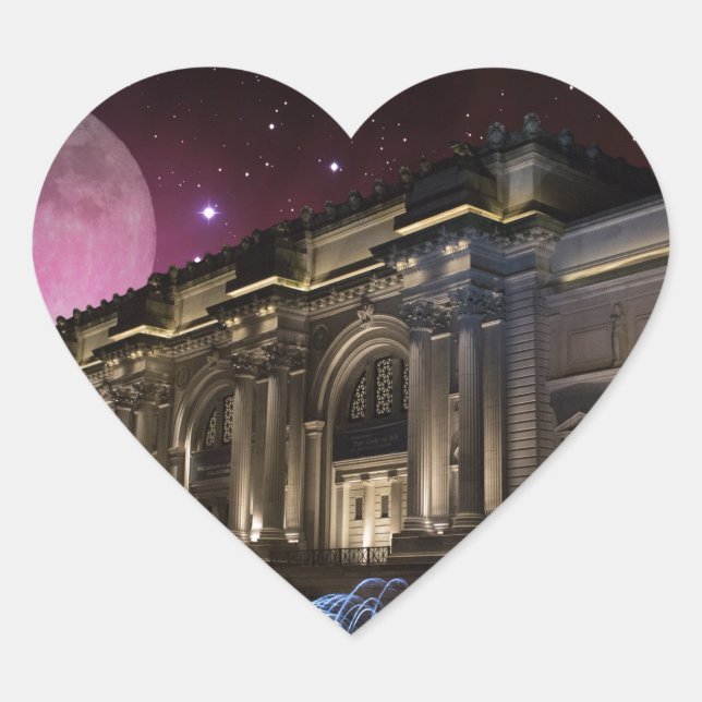 Spacey Metropolitan Museum Heart Sticker (Front)