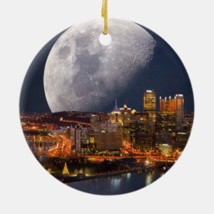 Spacey Pittsburgh Ceramic Ornament
