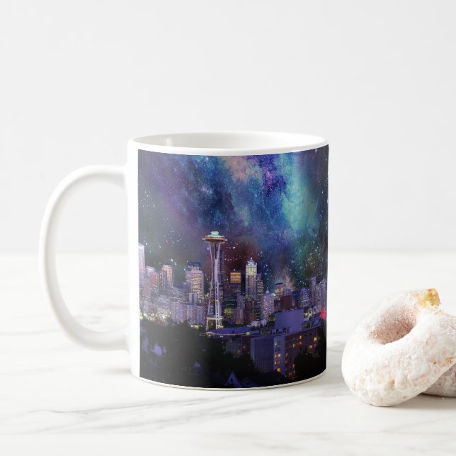 Spacey Seattle Coffee Mug (With Donut)