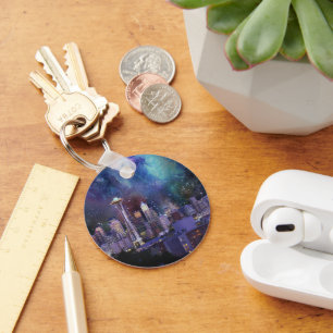 Spacey Seattle Keychain