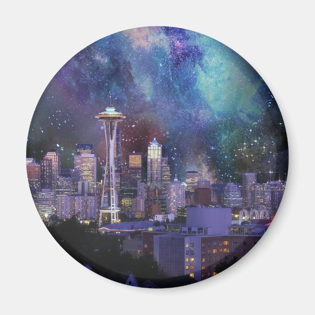 Spacey Seattle Magnet (Front)