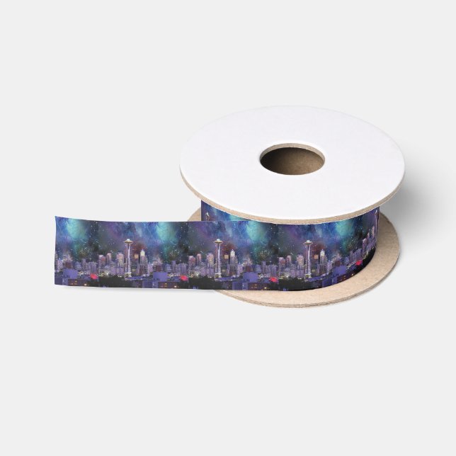 Spacey Seattle Satin Ribbon (Spool)