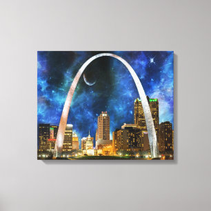 Spacey St. Louis Skyline Canvas Print