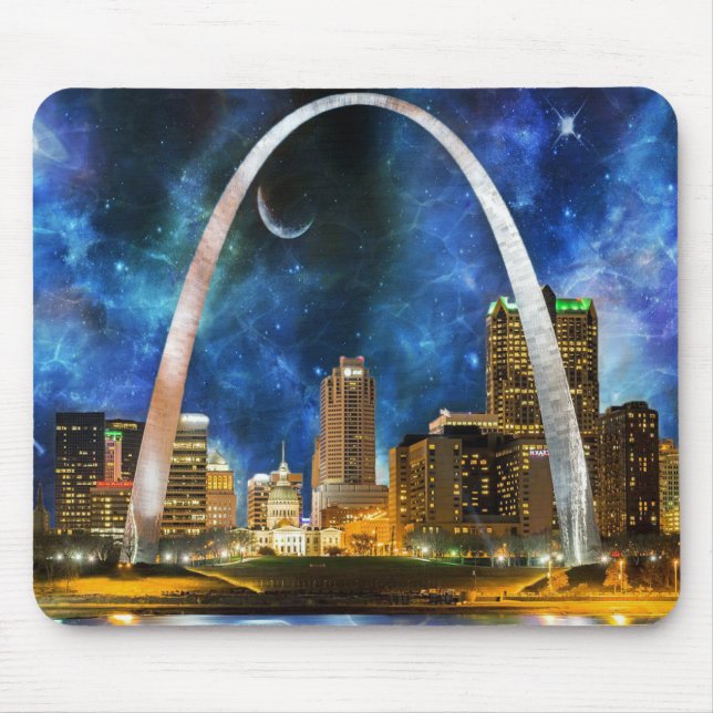 Spacey St. Louis Skyline Mouse Pad (Front)