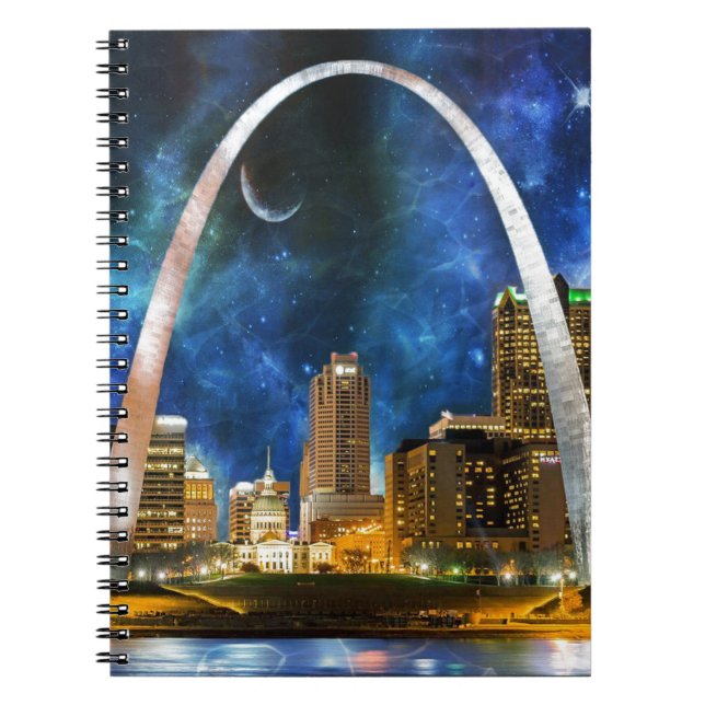 Spacey St. Louis Skyline Notebook (Front)