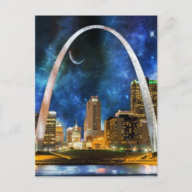 Spacey St. Louis Skyline Postcard (Front)