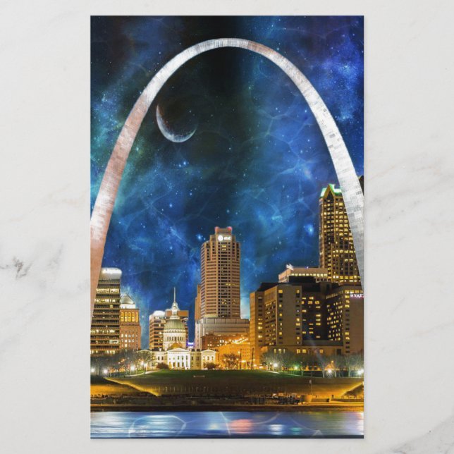 Spacey St. Louis Skyline Stationery (Front)