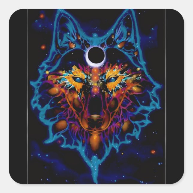 Spacial Wolf Sticker (Devant)