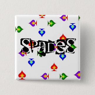 Spade 2 Inch Square Button