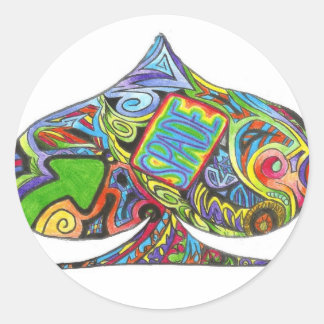 spade abstract sticker sheet