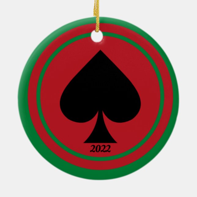 Spade Casino Ornements de Noël (Dos)