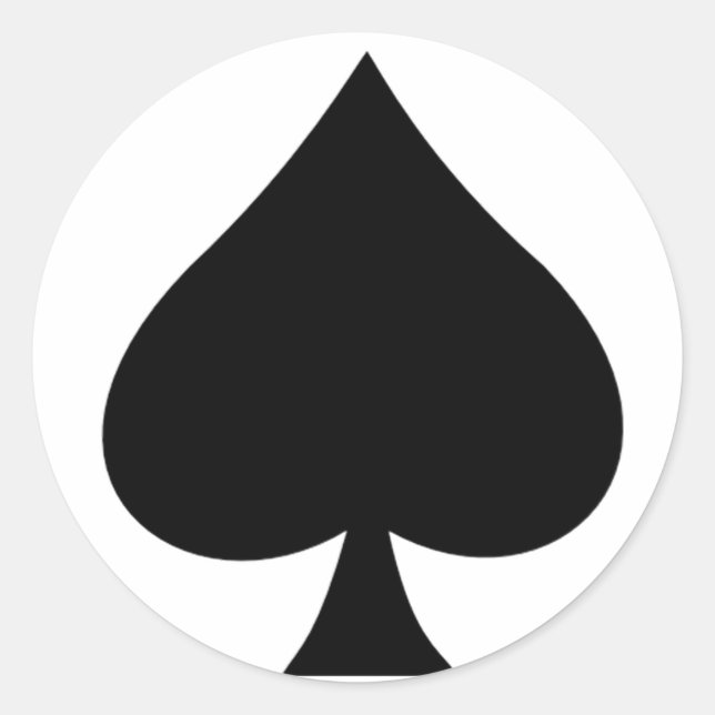 spade classic round sticker (Front)