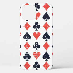Spade, diamond, heart,club pattern iPhone 12 case