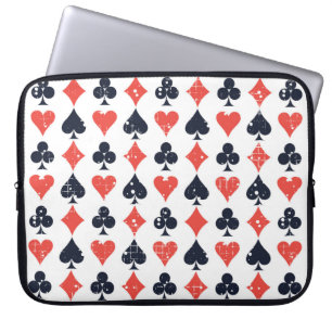 Spade, diamond, heart,club pattern laptop sleeve