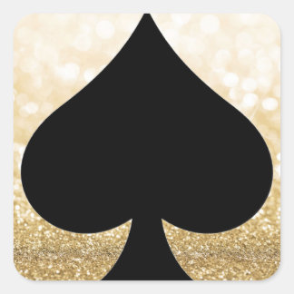 Spade & Gold Glitter Sticker