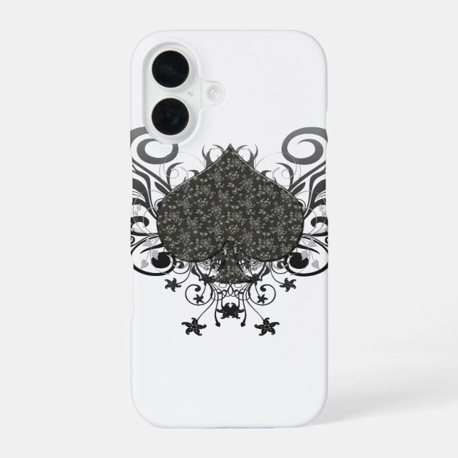 Spade iPhone 16 Case (Back)