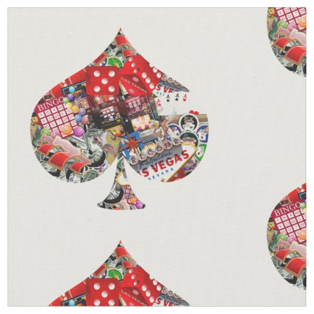 Spade - Las Vegas Playing Card Shape Fabric (Close Up)