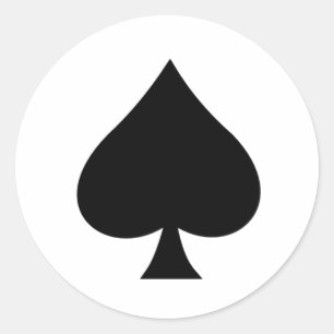 Spade Round Sticker