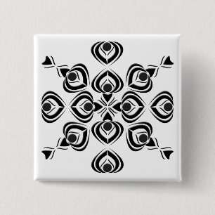 Spades 2 Inch Square Button