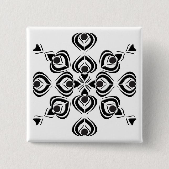 Spades 2 Inch Square Button (Front)