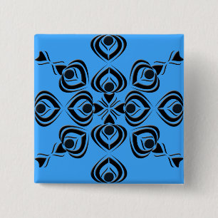 Spades 2 Inch Square Button