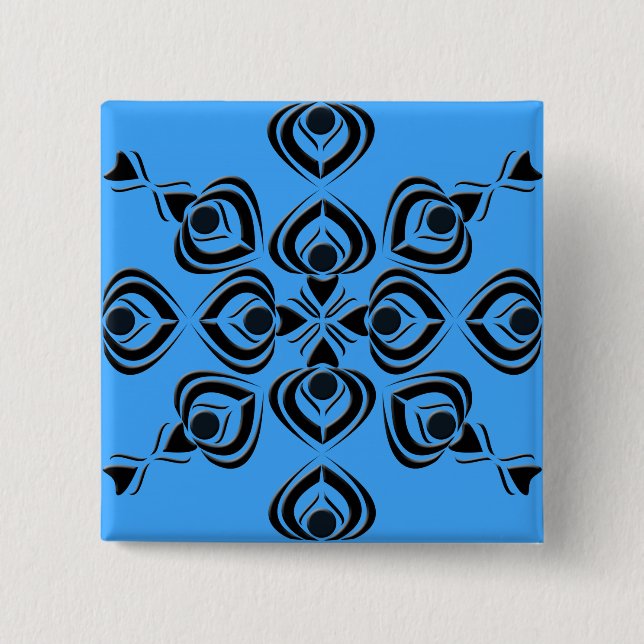 Spades 2 Inch Square Button (Front)