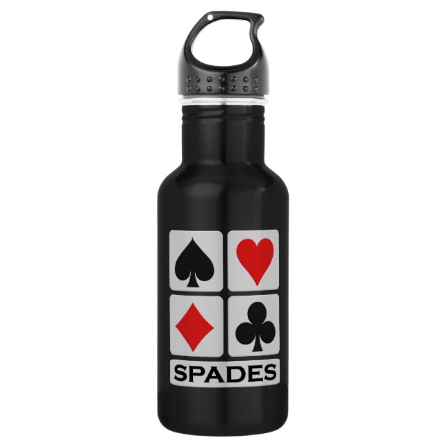 Spades Player custom 532 Ml Water Bottle (Front)