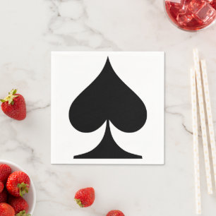 Spades Playing Card Black Symbol Napkin