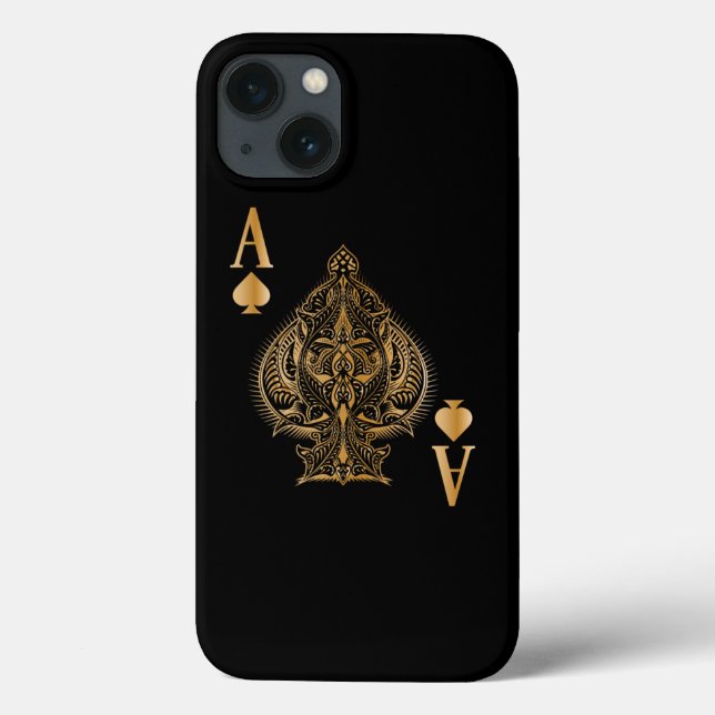 Spades Poker Ace Casino Case-Mate iPhone Case (Back)