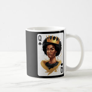 Spades Queen Poker Card Afro American Black Histor Coffee Mug