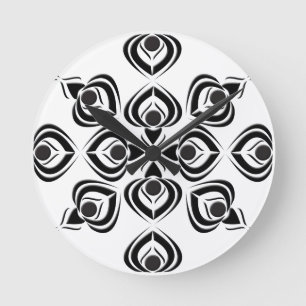 Spades Round Clock