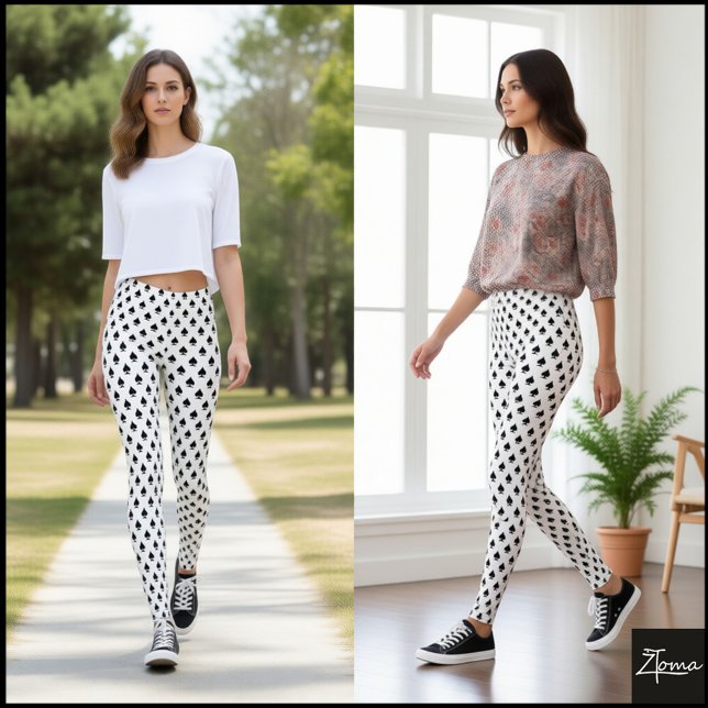 Spades Symbol Pattern Leggings (Creator Uploaded)