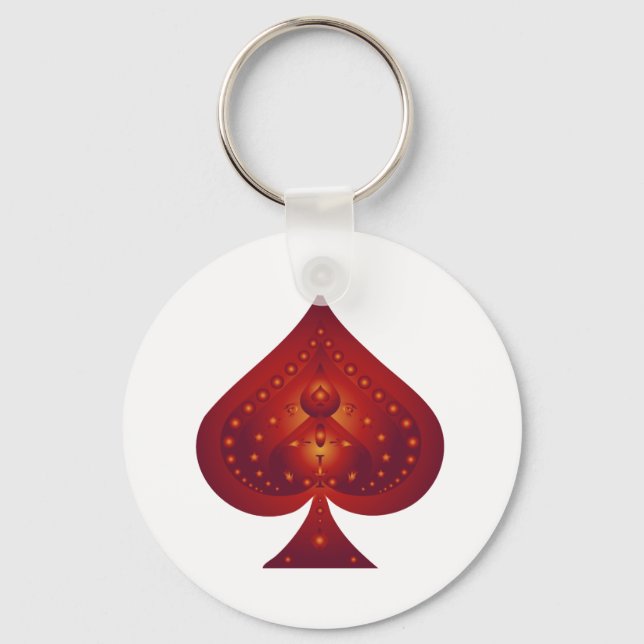 Spades Symbol: Vector Artwork: Keychain (Front)