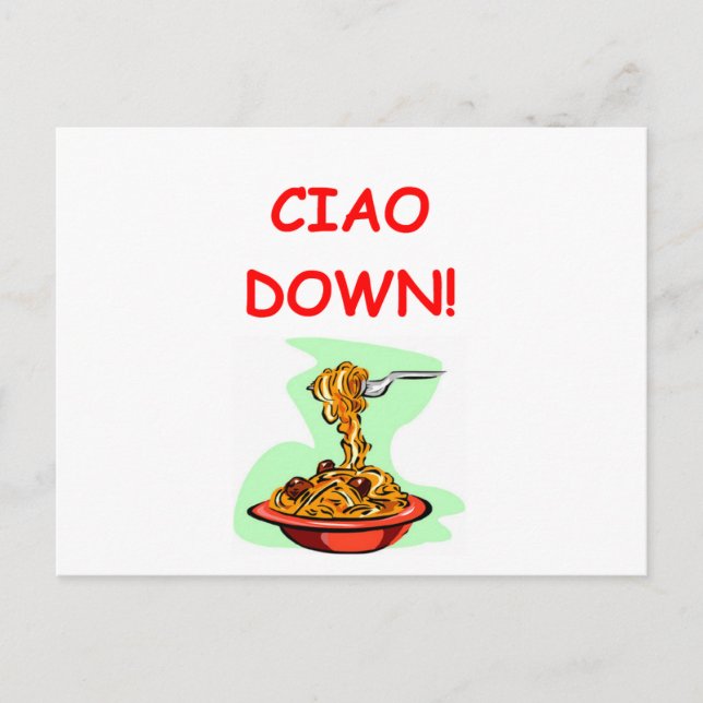 spaghetti and meatballs postcard (Front)