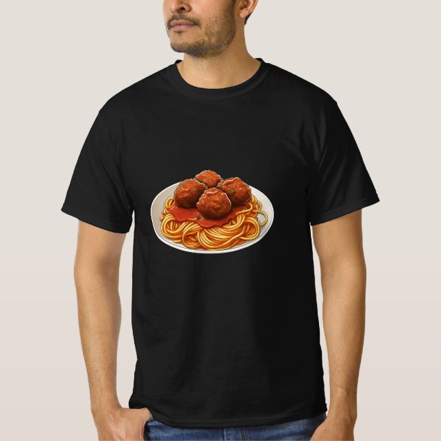 Spaghetti and Meatballs T-Shirt (Front)