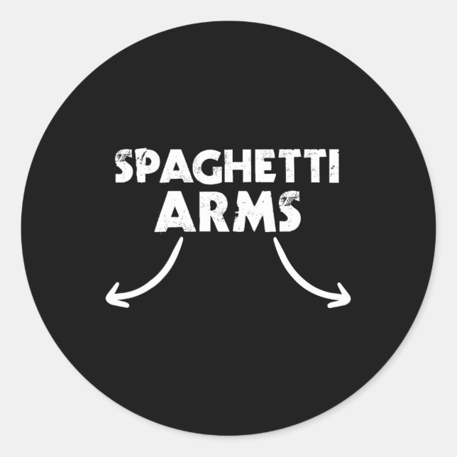 Spaghetti Arms Lifting Gym  Classic Round Sticker (Front)