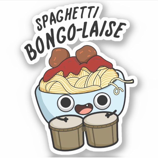 Spaghetti Bongolaise Funny Food Pun   (Front)