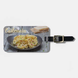 Spaghetti Carbonara Pasta with Bacon and Parmesan Luggage Tag
