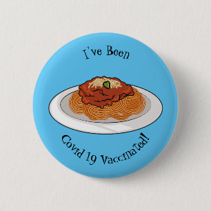  Spaghetti cartoon illustration 2 Inch Round Button