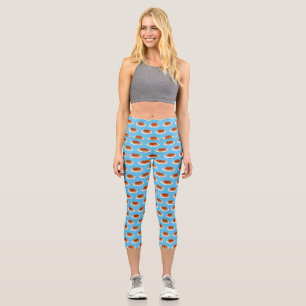  Spaghetti cartoon illustration Capri Leggings