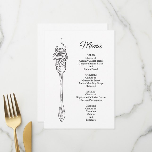Spaghetti Dinner  Menu (Front/Back In Situ)